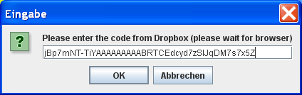 VFSLib Dropbox Access Token